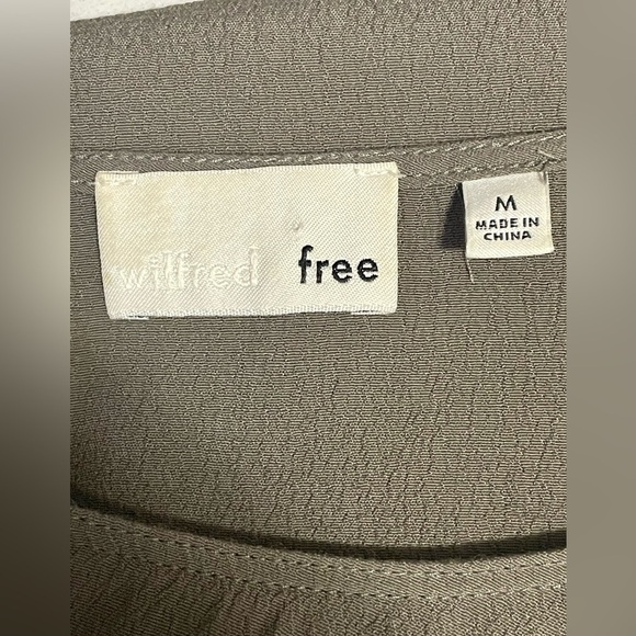 Wilfred Free Aritzia Army Green Aamito Snap Dress Short Sleeve Mini Size Medium - Picture 7 of 10